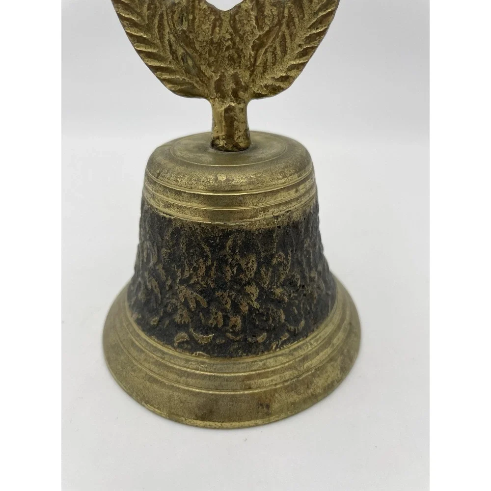 Vintage Brass Spanish Colonial Mission  Metal Handheld Bell Size Height 6